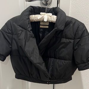 YSL cropped puffy short sleeve jacket